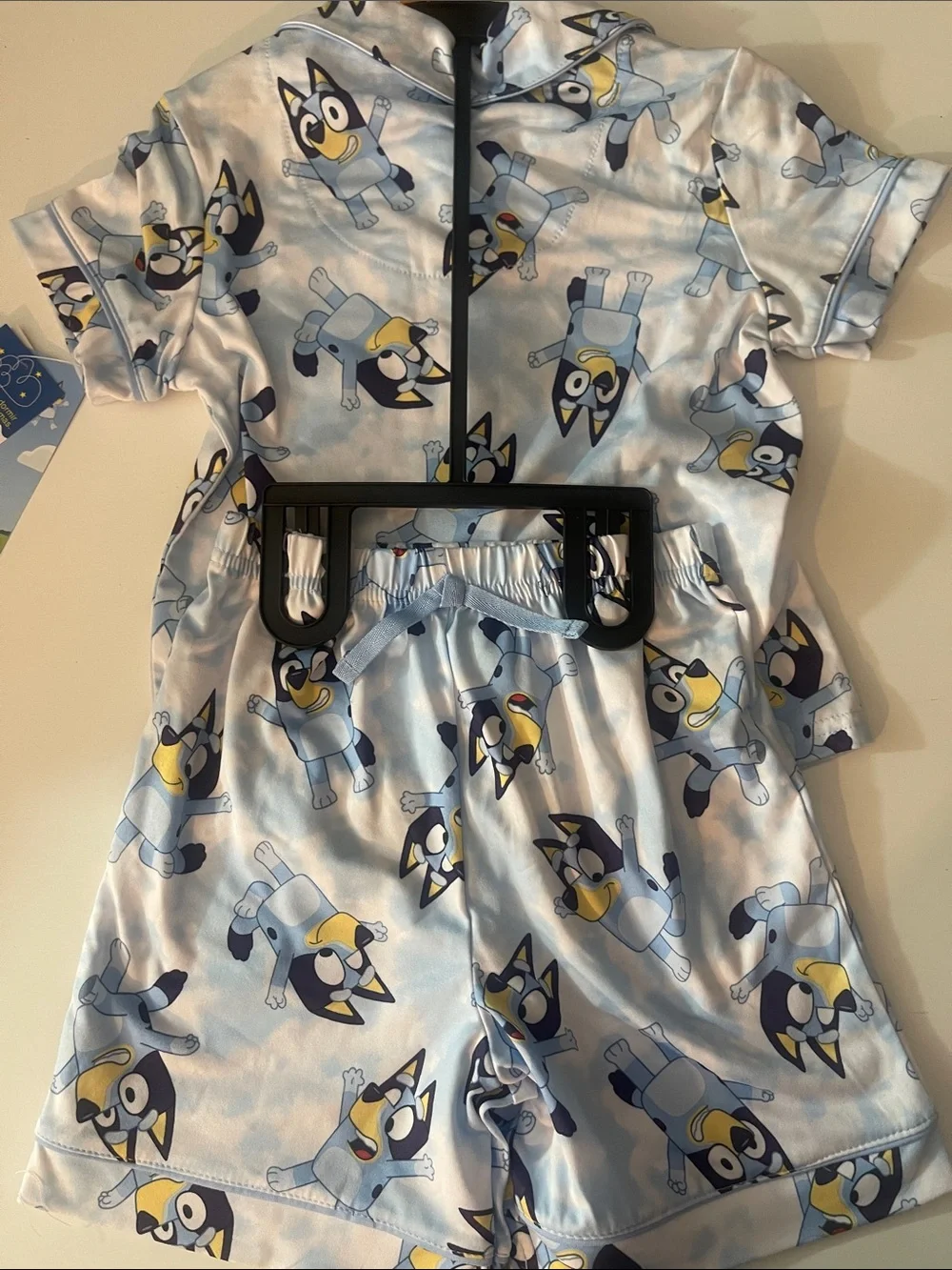 Official Bluey Short Sleeve Pajama Set in Light Blue